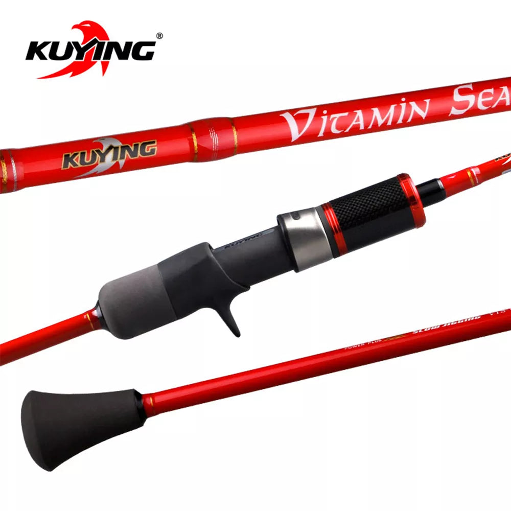 KUYING VITAMIN SEA 1 Section 1.9m 6'3'' 2.04m 6'8" Slow Jigging Carbon Spinning Casting Lure Fishing Rod Stick Cane FUJI Pole