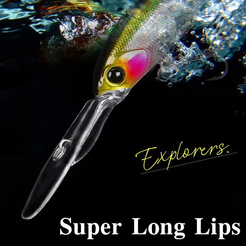 TSURINOYA 57SP Deep Dive Suspending Minnow SHAD Fishing Lure EXPLORERS 57mm 8.3g Long Casting Hard Baits Bass Pike Jerkbait