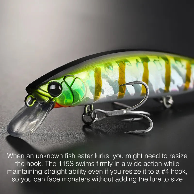 TSURINOYA IMP 115S Sinking Minnow Fishing Hard Bait