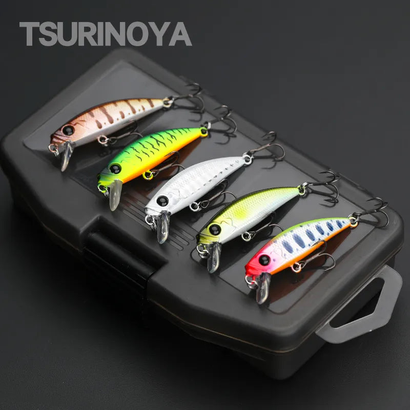 TSURINOYA 46S 51S Sinking Minnow Set 5pcs 46mm 5g 51mm 5.8g Hard Bait