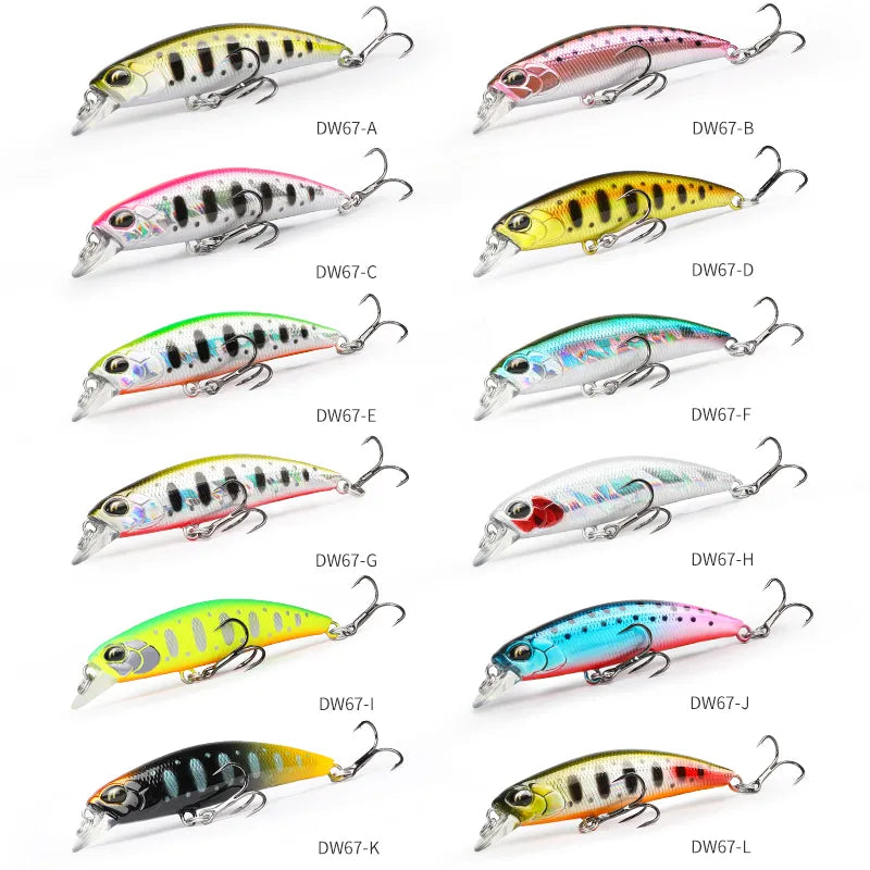 TSURINOYA DW67 Sinking Minnow Crankbait