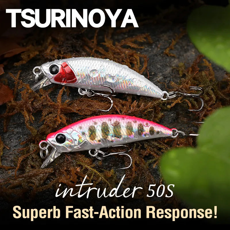 TSURINOYA 50S River Fishing Sinking Stick Bait Minnow Intruder 50mm 5g Hard Baits