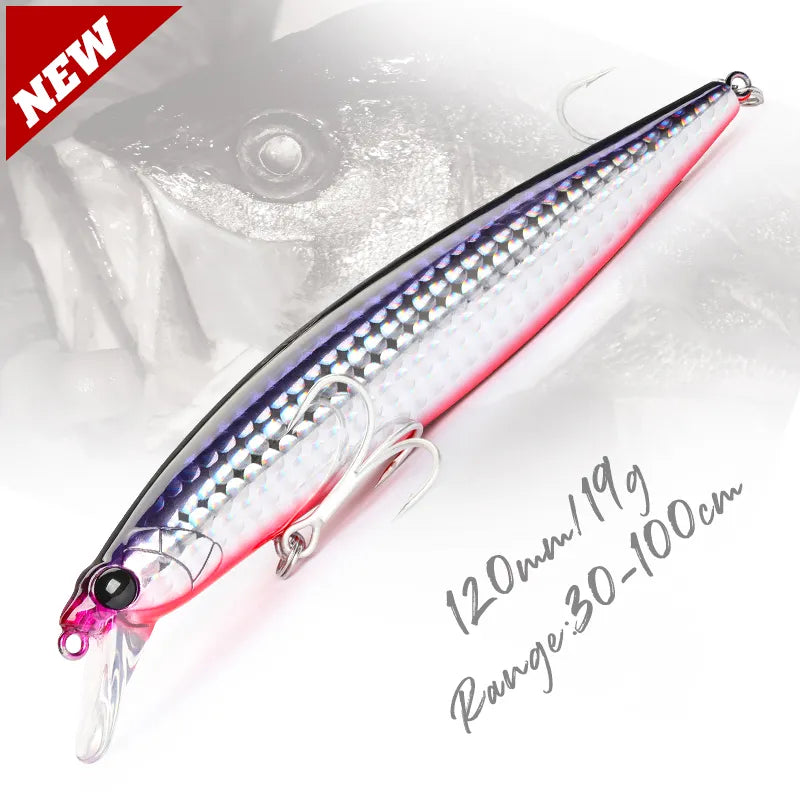 TSURINOYA 120F Floating Saltwater Minnow STINGER 120mm 19g Hard Bait