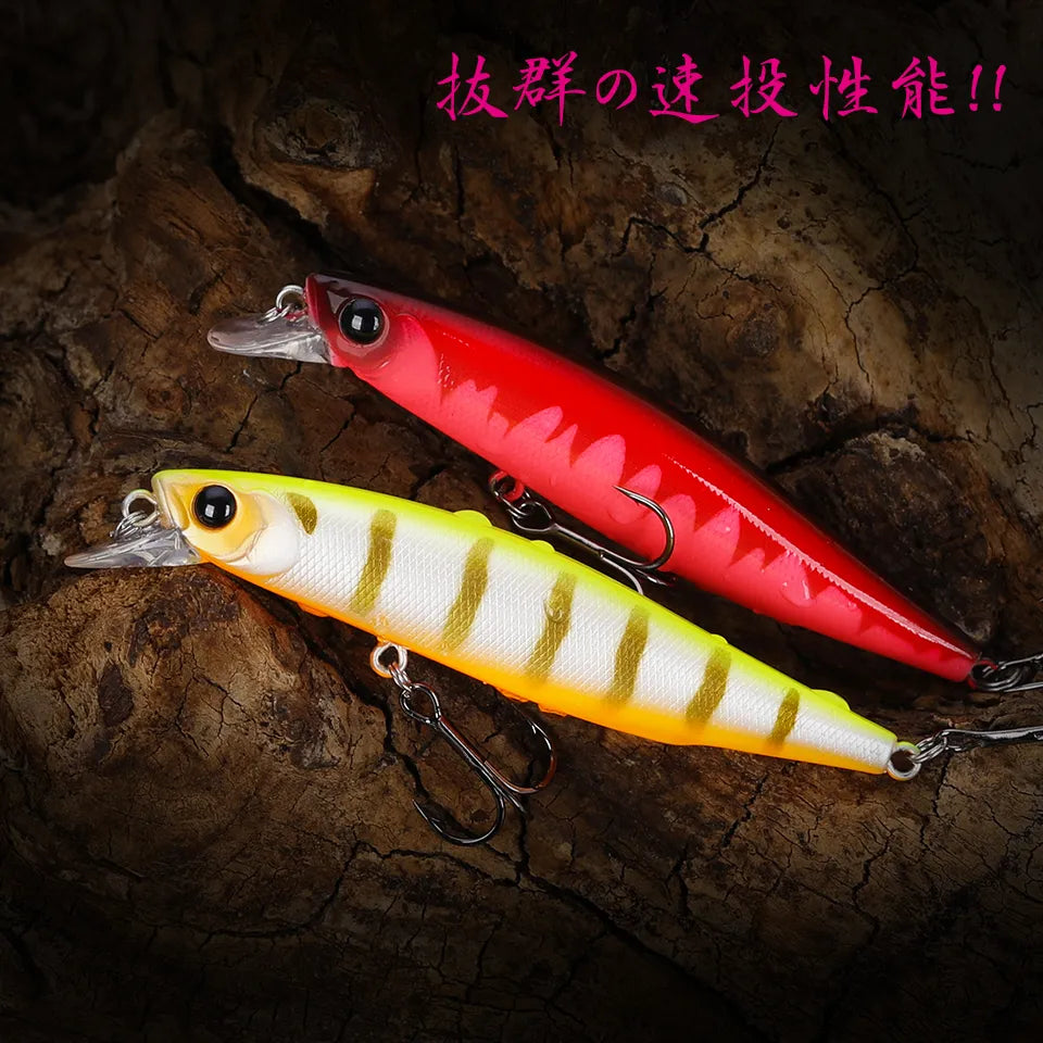 TSURINOYA 88mm 10.3g 88SP Suspending Minnow DW76 Long Casting Fishing Lure Pike Bass Jerkbait Tackle Artificial Hard Lure