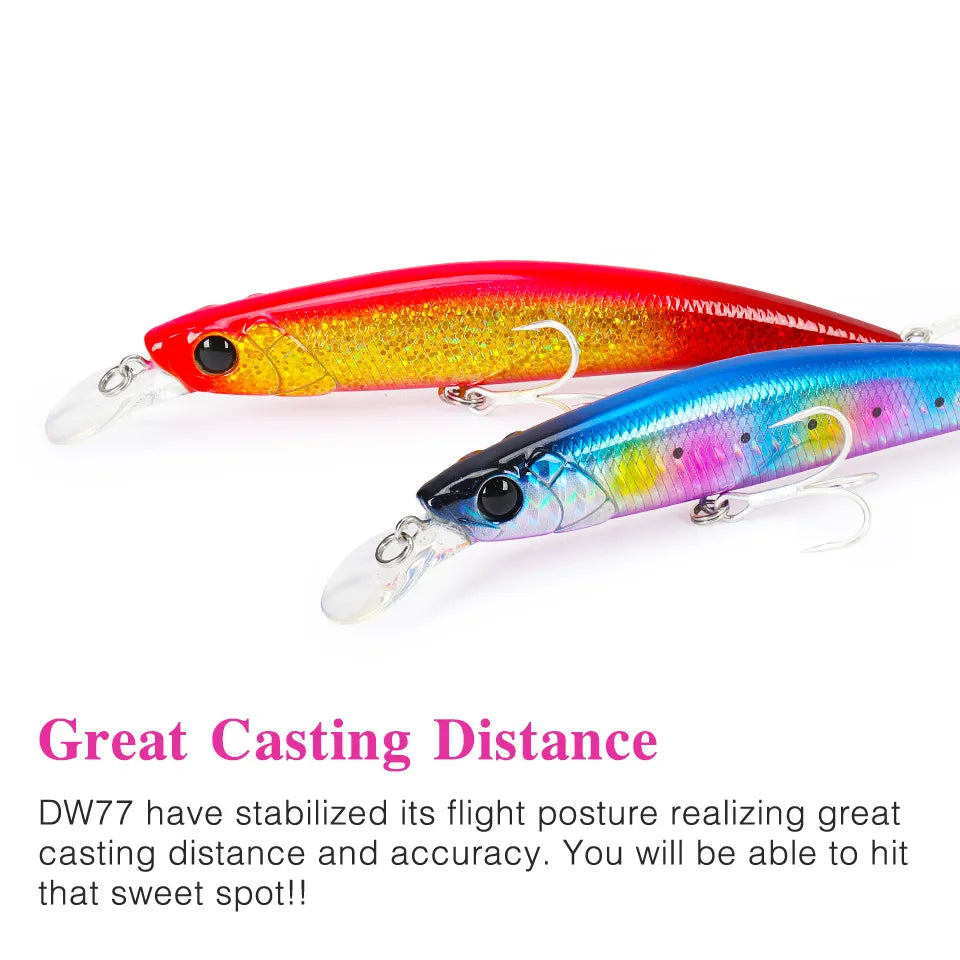 TSURINOYA 110S Sinking Minnow DW77 110mm 22g Hard Bait