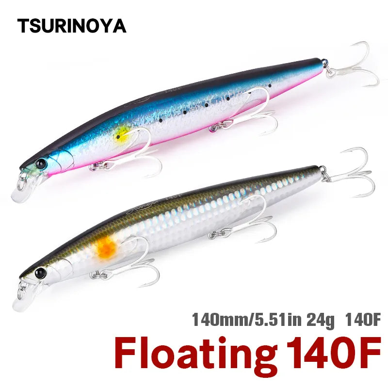 TSURINOYA 140F Floating Minnow STINGER 140mm 24g Hard Bait