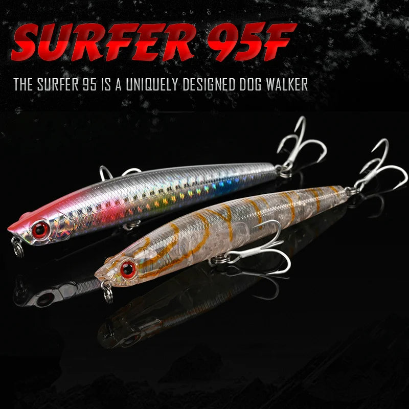 BLUX SURFER 95 Topwater Popper Pencil 95MM Surface Walker Fishing Lure Walk The Dog Artificial Saltwater Bass Hard Bait Tackle