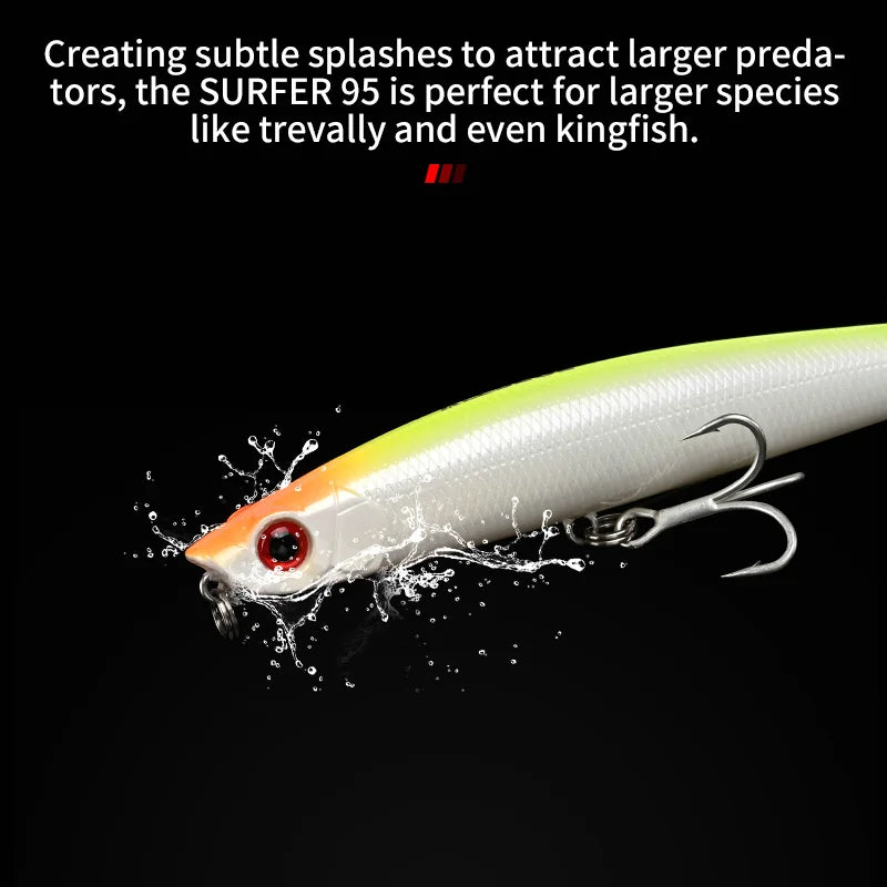 BLUX SURFER 95 Topwater Popper Pencil 95MM Surface Walker Fishing Lure Walk The Dog Artificial Saltwater Bass Hard Bait Tackle