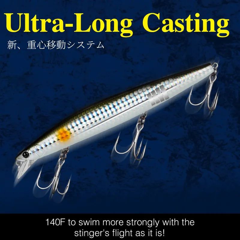 TSURINOYA 140F Floating Minnow STINGER 140mm 24g Hard Bait