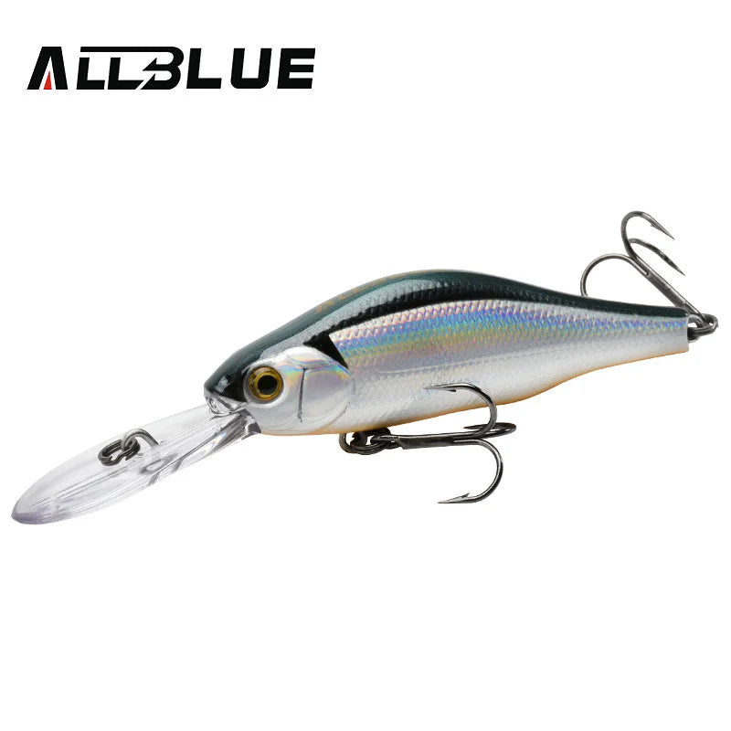 ALLBLUE HUNCH 70SP DR Professional Fishing Lure 70mm 10g Suspend Wobbler Minnow Depth 1.5-2m Bass Pike Artificial Bait Tackle