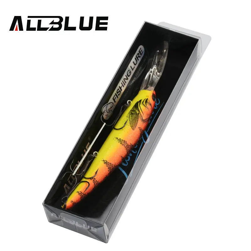 ALLBLUE DEEP WALLEYE Trolling Fishing Lure Wobbler 125MM 19G Floating Crankbait Minnow Bass Pike Bait Depth 3-8M Fishing Tackle