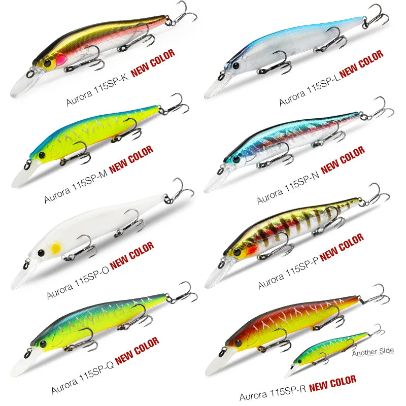 TSURINOYA Suspending Minnow Aurora 115SP Hard Bait