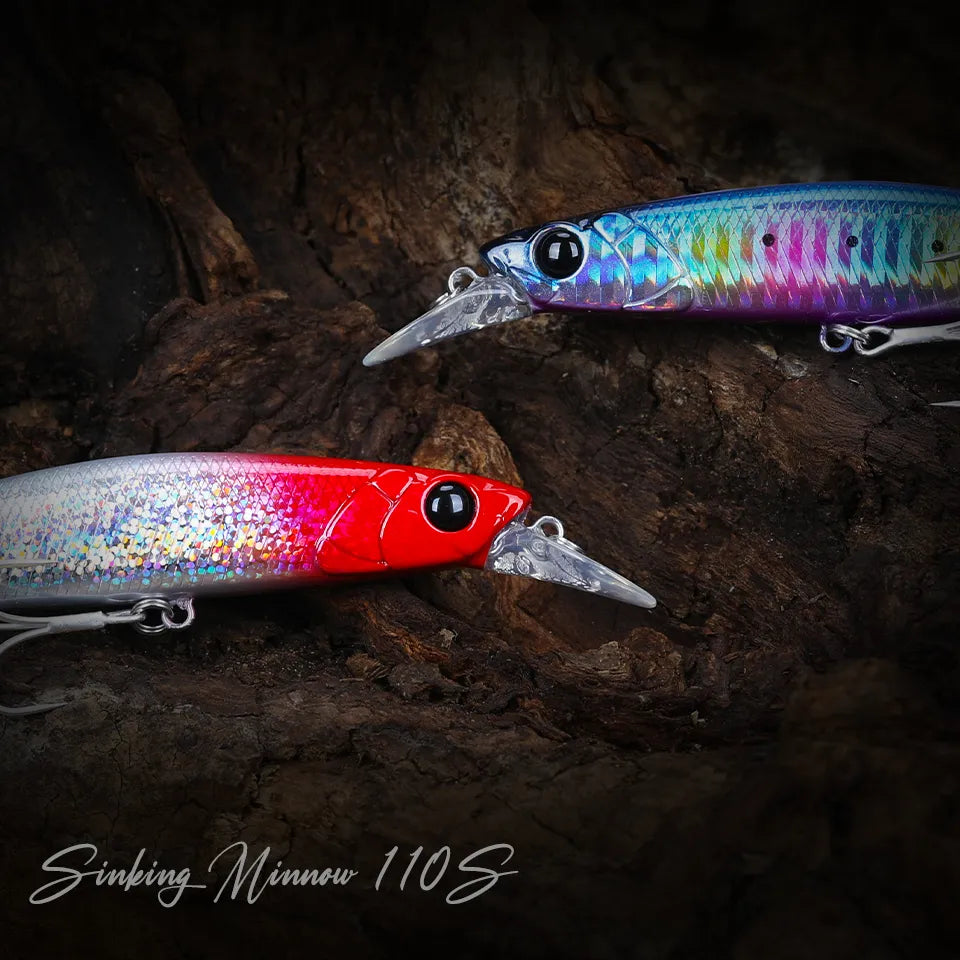 TSURINOYA 110S Sinking Minnow DW77 110mm 22g Hard Bait