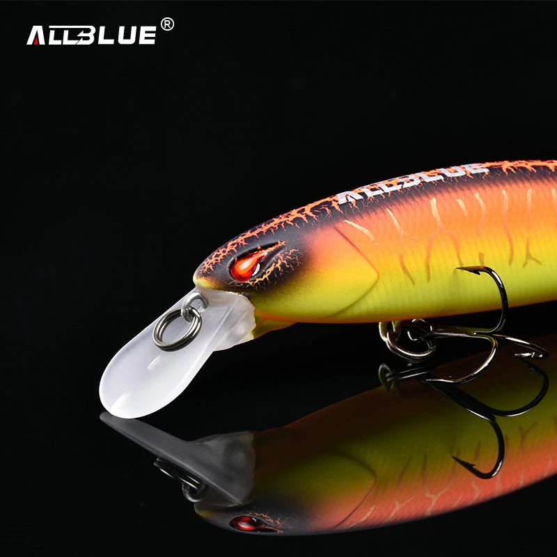 ALLBLUE JINBE 110SP Wobbler Fishing Lure 110mm 18.5g Rolling Jerkbait Minnow Unique Lip Bass Pike Bait Fishing Tackle