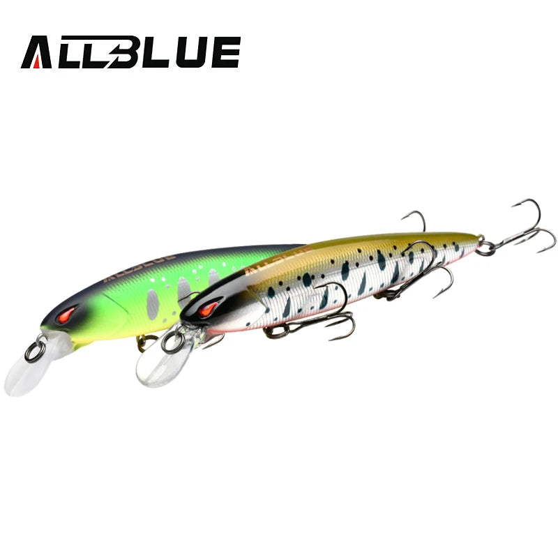 ALLBLUE JINBE 110SP Wobbler Fishing Lure 110mm 18.5g Rolling Jerkbait Minnow Unique Lip Bass Pike Bait Fishing Tackle