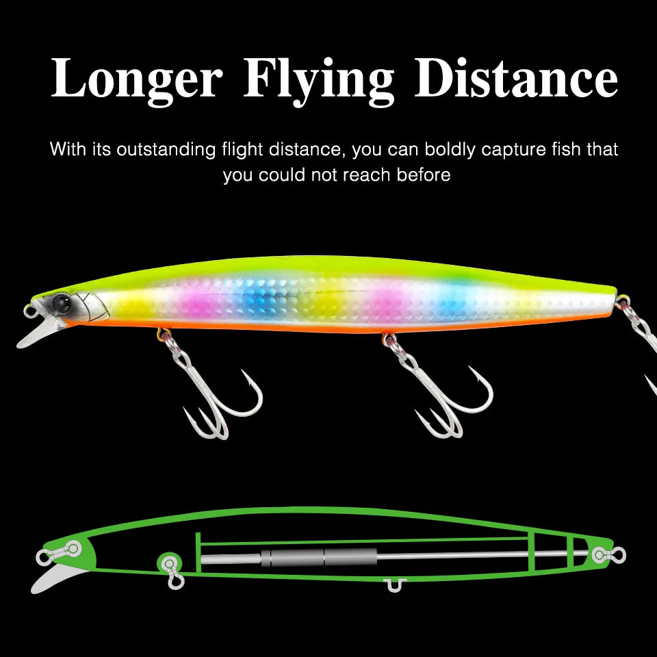 TSURINOYA 160F Floating Minnow DW110 STINGER 163mm 31g Hard Bait