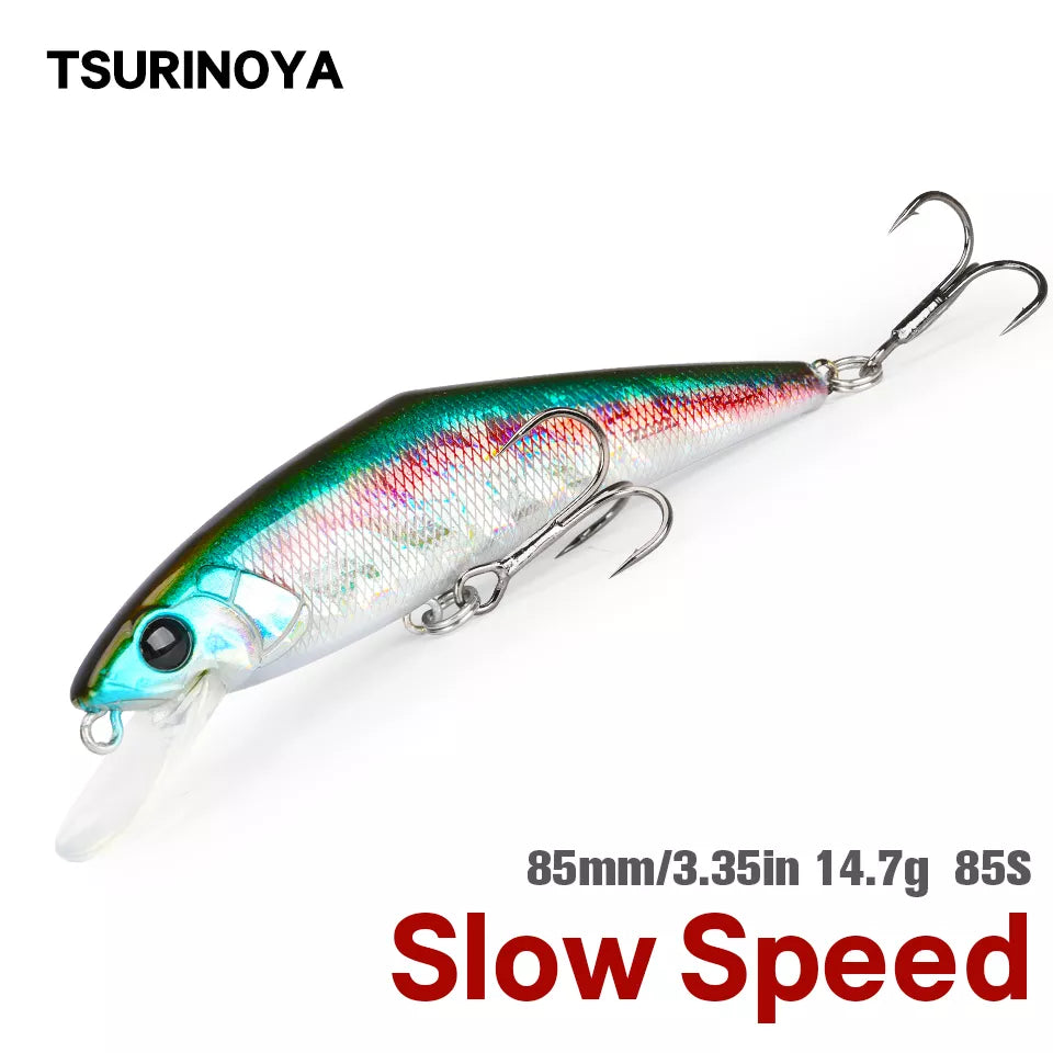 TSURINOYA 85S Slow Speed Minnow 85mm 14.7g DW99 Hard Bait