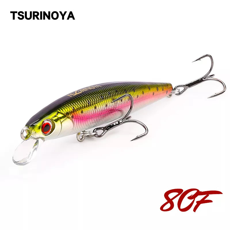 TSURINOYA DW61 Fishing Lure Floating Minnow Hard Crankbait 5Pcs Set