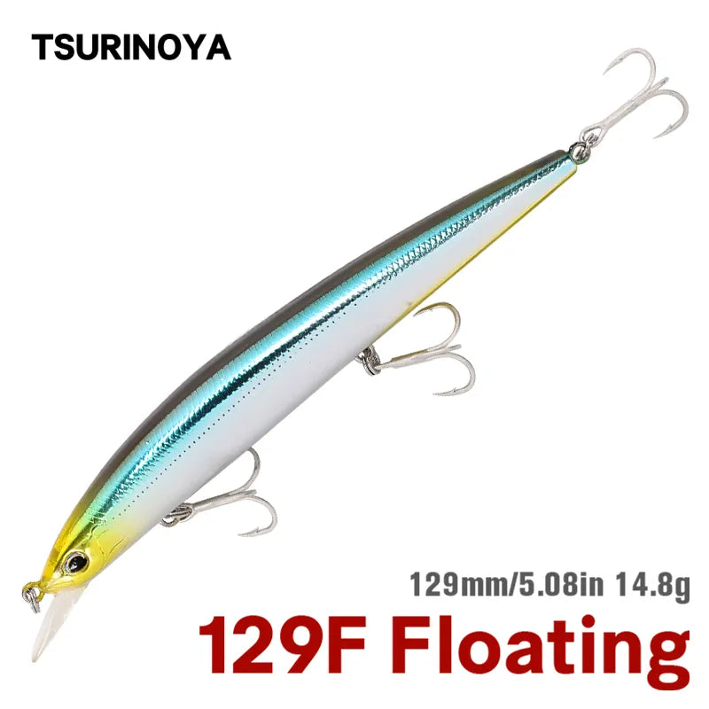 TSURINOYA 129F Floating Minnow DW31 129mm 14.8g Hard Baits