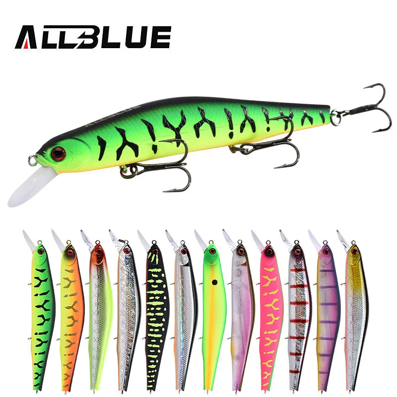 ALLBLUE VULCAN 130SP Silent Wobbler Fishing Lure 26.5g 133mm Tungsten Magnetic System Suspend Minnow Pike Bait 4# Hook Tackle