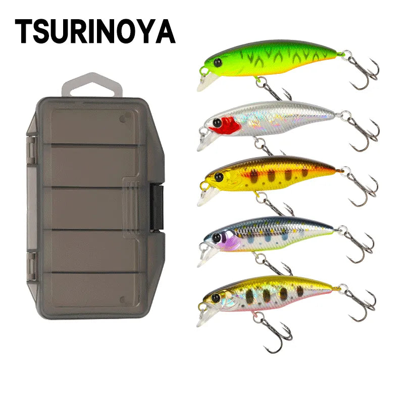 TSURINOYA Fishing Lure 48S DW69 48mm 3.3g Sinking Minnow Suit 5pcs