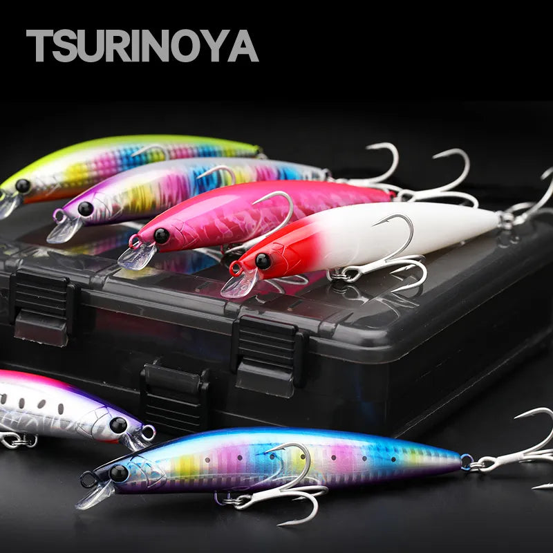 TSURINOYA 125mm 25g 125F Kit 6pcs 67m Long Casting Shore Fishing