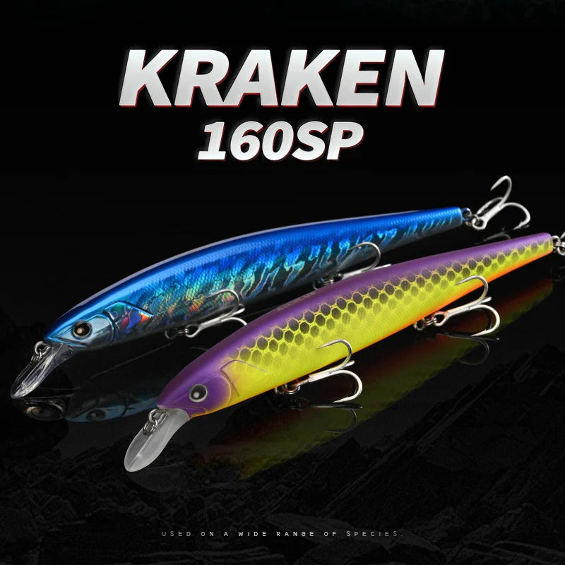 ALLBLUE KRAKEN 160SP Fishing Lure Wobbler 16cm 34g Hard Plastic Artificial Bait Suspend Minnow Pike Bass Perch Freshwater Tackle