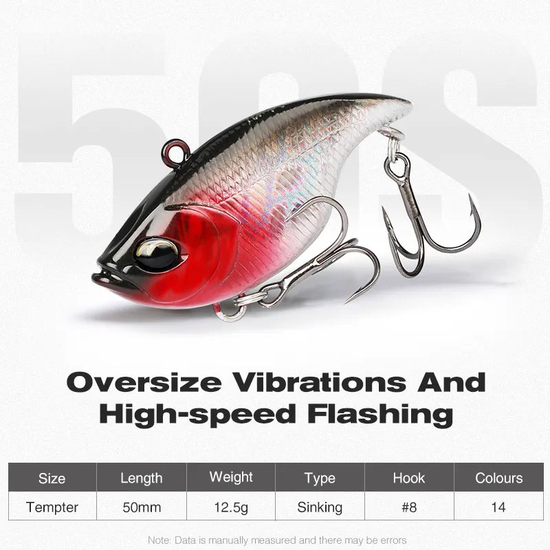 TSURINOYA TEMPTER 50S Vibration Fishing Hard Baits 5pcs Set