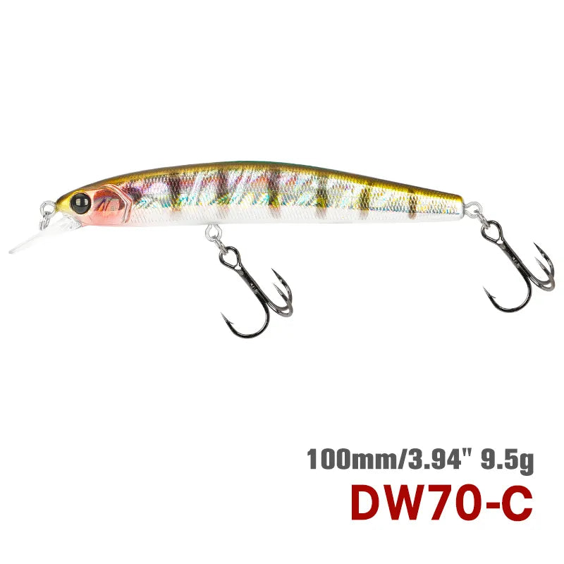 TSURINOYA 100SP Suspending Minnow Fishing Lure DW70 100mm 9.5g Jerkbait Pike Bass Crankbait Wobbler Hard Bait fishing gear