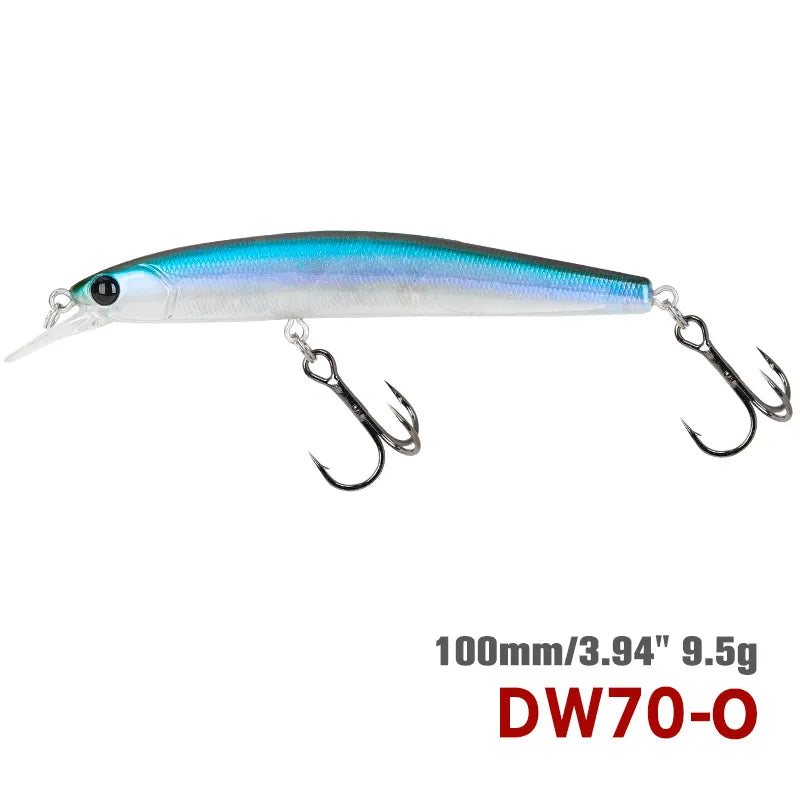 TSURINOYA 100SP Suspending Minnow Fishing Lure DW70 100mm 9.5g Jerkbait Pike Bass Crankbait Wobbler Hard Bait fishing gear