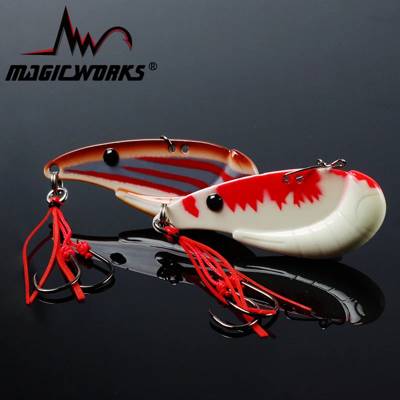 MAGIC WORKS Metal VIB Blade Shrimp 7G 14G 5PCS/Box Sinking Fishing Lure Vibration Baits  Sea Bass Artificial Bait Fishing Tackle