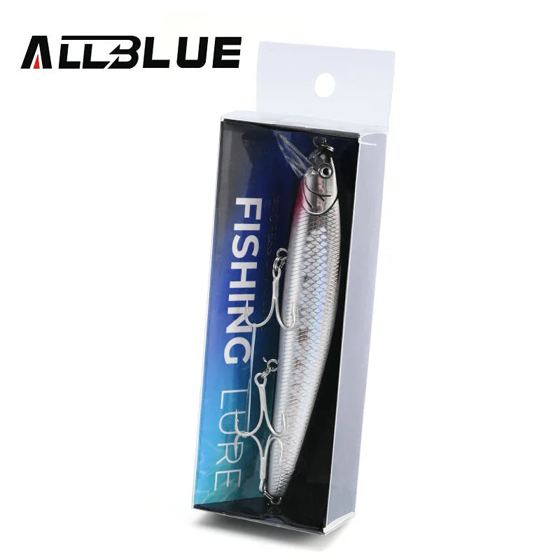 ALLBLUE FlashMinnow 110 Fishing Lure 110mm 17.8g Glow Jerkbait Wobbler Slow Suspending Minnow Plastic Bait Bass Pike Tackle