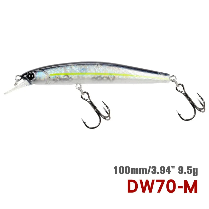 TSURINOYA 100SP Suspending Minnow Fishing Lure DW70 100mm 9.5g Jerkbait Pike Bass Crankbait Wobbler Hard Bait fishing gear