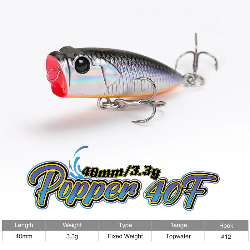 TSURINOYA CATCHER 40F Topwater Popper Hard Bait