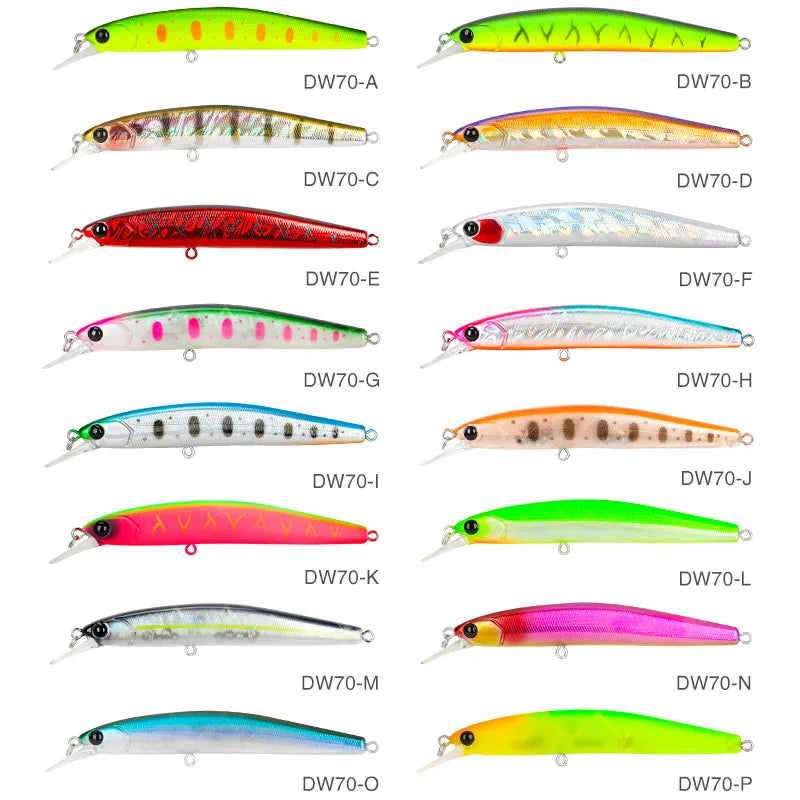 TSURINOYA 100SP Suspending Minnow Fishing Lure DW70 100mm 9.5g Jerkbait Pike Bass Crankbait Wobbler Hard Bait fishing gear