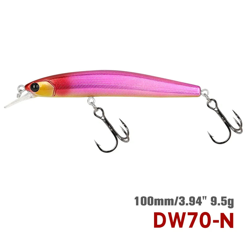 TSURINOYA 100SP Suspending Minnow Fishing Lure DW70 100mm 9.5g Jerkbait Pike Bass Crankbait Wobbler Hard Bait fishing gear