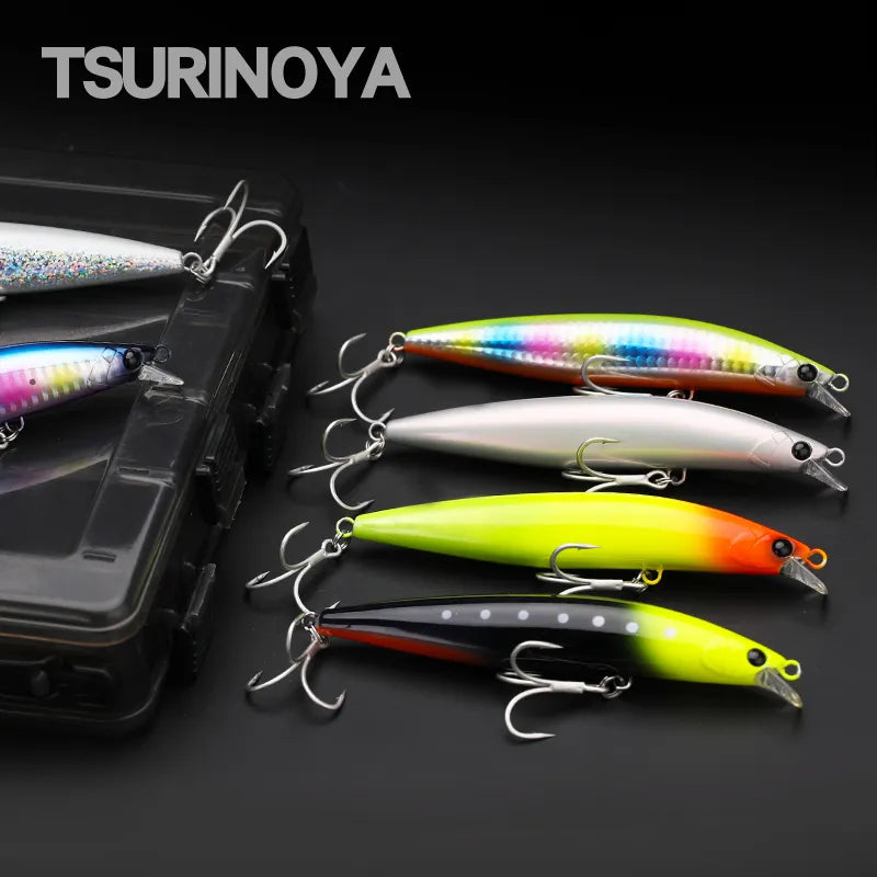 TSURINOYA Sinking Minnow Stinger 125S 125mm 28g 6pcs set Free Ihshore fishing Shipping Fishing Box Artificial Durable Large Lure