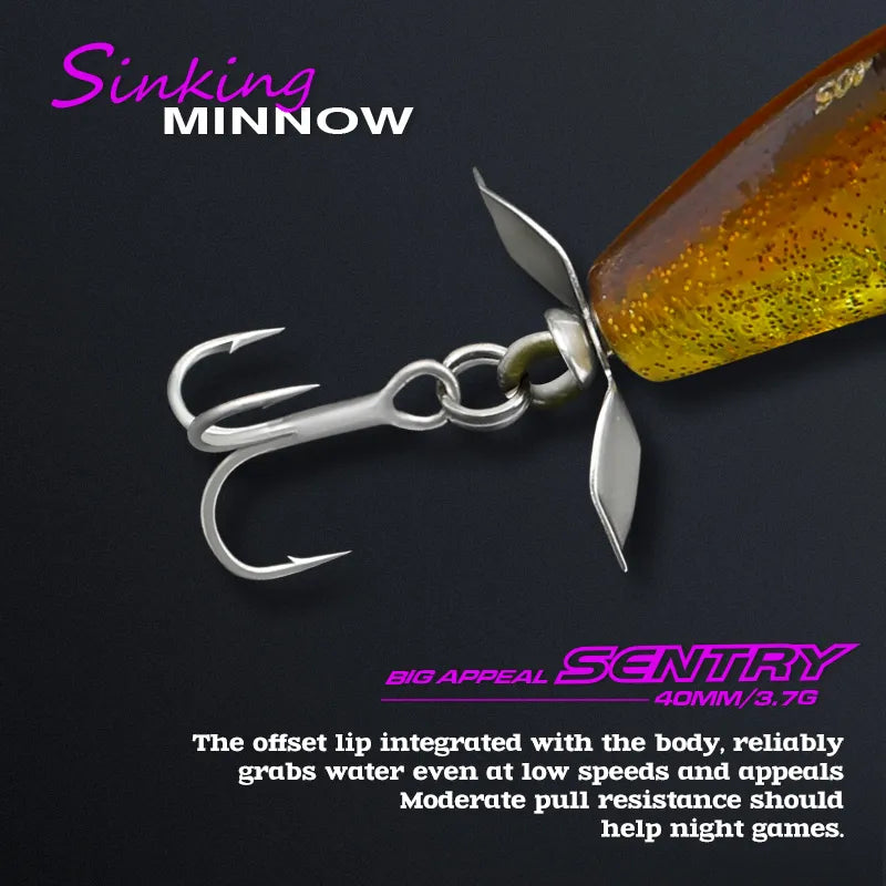 TSURINOYA 40S Sinking Minnow Fishing Hard Bait