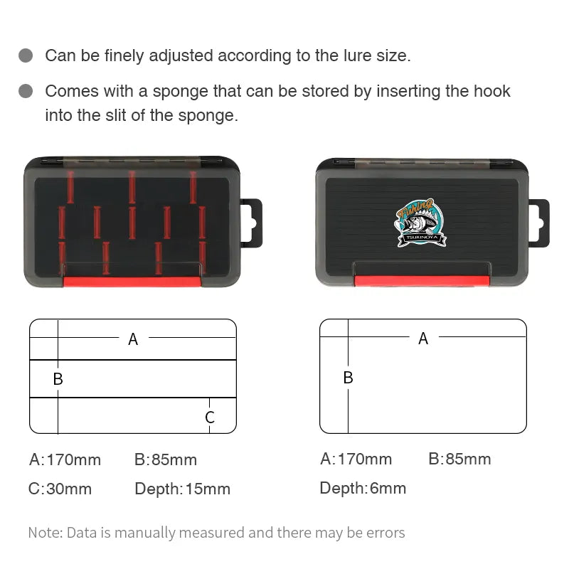 TAURINOYA RX17 Double Layer Soft Lure and Hooks Storage Box