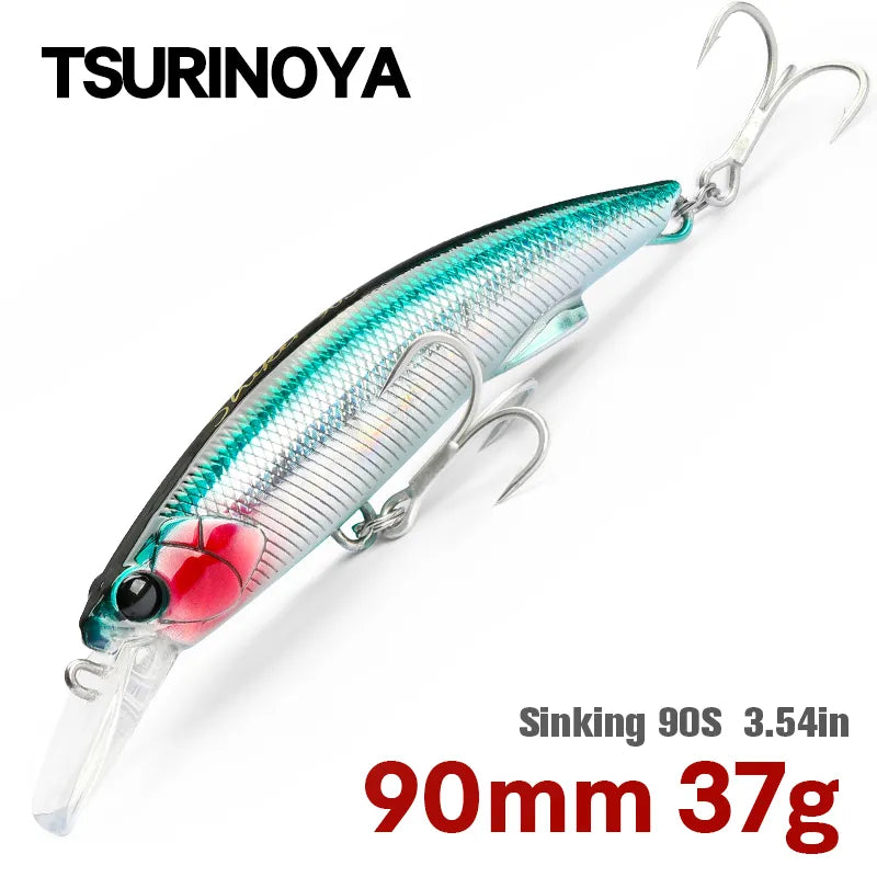 TSURINOYA 90S Heavy Minnow Sinking 3.54in 37g STRIKER Hard Bait