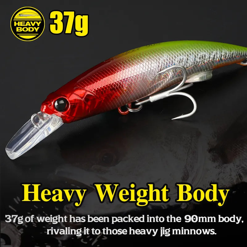 TSURINOYA 90S Heavy Minnow Sinking 3.54in 37g STRIKER Hard Bait