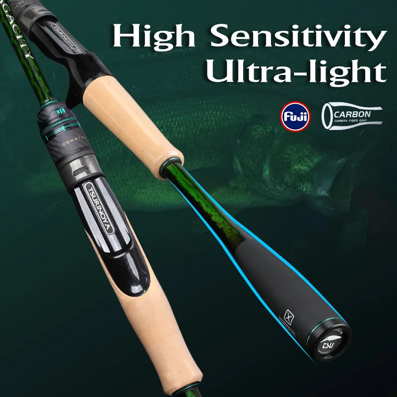 TSURINOYA SAGACITY Race Bass Spinning Baitcasting Fishing Rod 