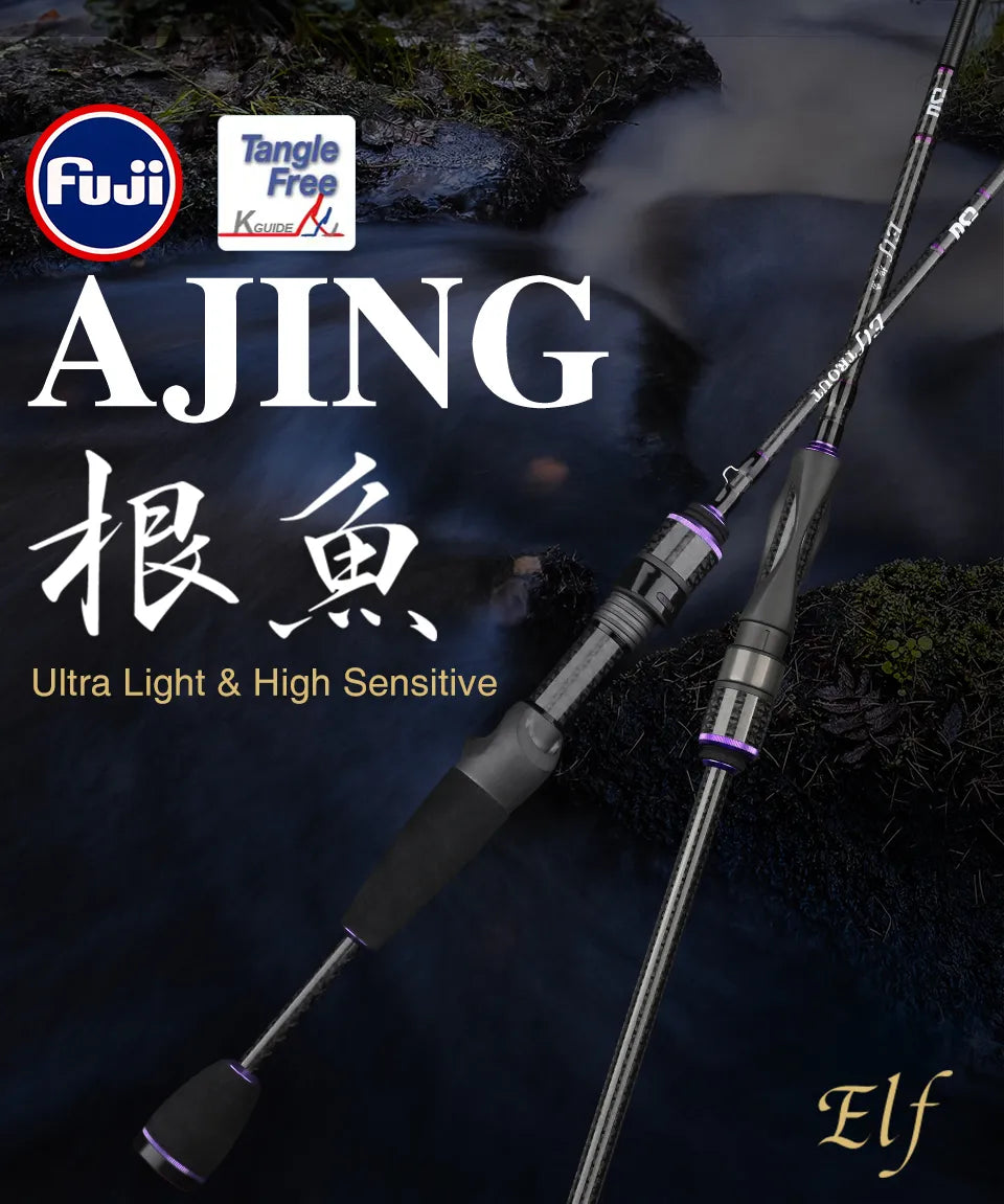 TSURINOYA Ultralight AJING ELF Casting Spinning Fishing Rod