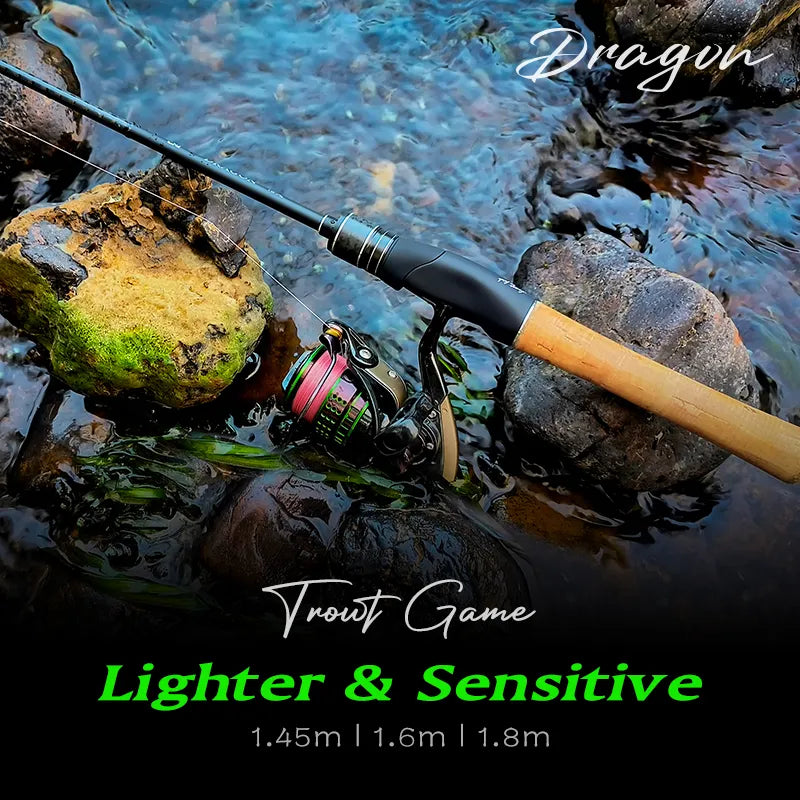 TSURINOYA DRAGON Ⅱ Fast Action Ajing Light Game Spinning Baitcasting Rod