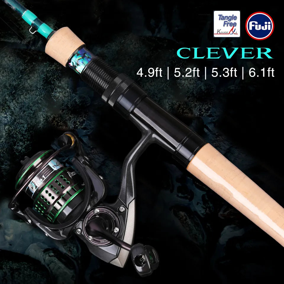 TSURINOYA CLEVER Ultralight Spinning Casting Fishing Rod